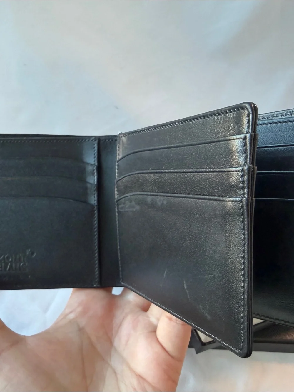 Montblanc Black Leather MEISTERSTÜCK WALLET 12CC